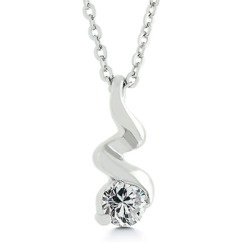 Dainty Squiggle Round Cut Solitaire Blue Luster Diamond Drop Dainty Squiggle Round Cut Solitaire Blue Luster Diamond Drop